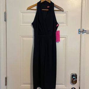 Betsey Johnson Scuba Crepe Halter Sheath Dress